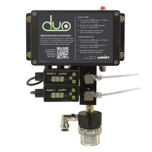 Unist Duo fluid controller with two Pulse R lubrication timers